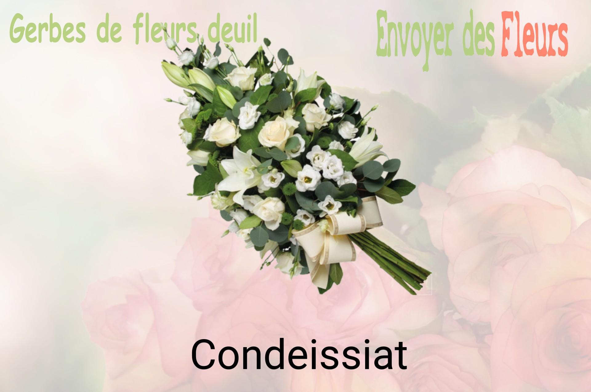 Gerbe de fleurs de deuil livrée à Condeissiat